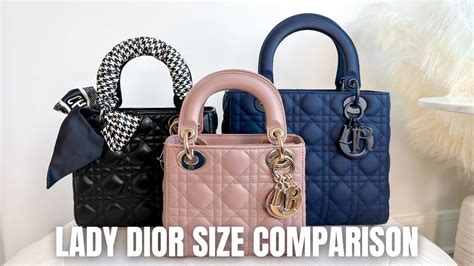 lady dior size 17|lady dior mini vs small.